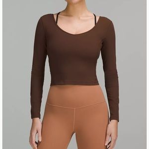 lululemon Align NWT Long Sleeve Shirt size 6 brown